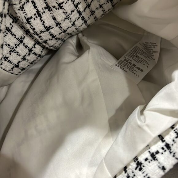 J. Crew Factory Tweed collared lady jacket Black and White NWT - Picture 10 of 13